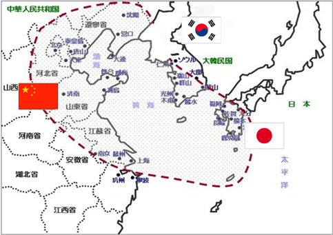 環黄海地域図